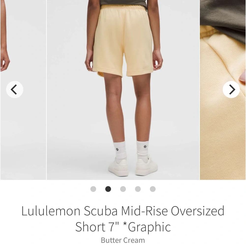 NEW with tags! Lululemon Scuba Mid-Rise Oversized Short 7"  Butter Cream XL - Picture 7 of 8